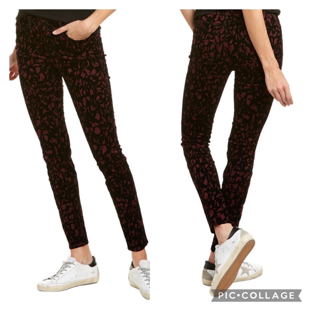 EUC J Brand Mulberry Brocade Super Skinny Leg Jean